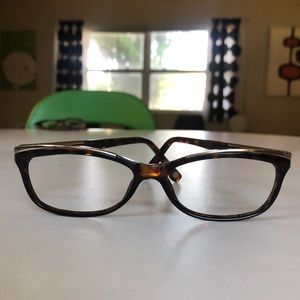 Michael Kors tortoise shell and gold eyeglass frames